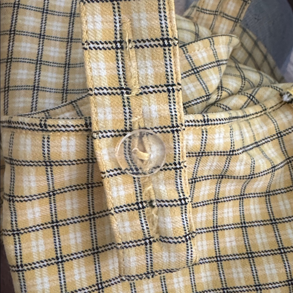 Hollister Yellow Black Y2K Plaid Mini Dress Medium - Picture 15 of 15